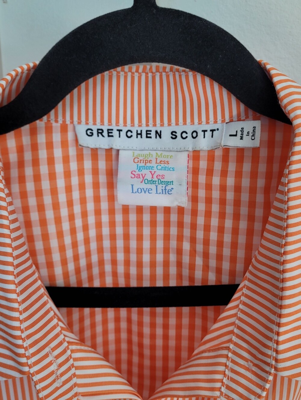 Gretchen Scott Wash & Wear Breezy Blousen Stripe Dress Size L - Picture 6 of 7